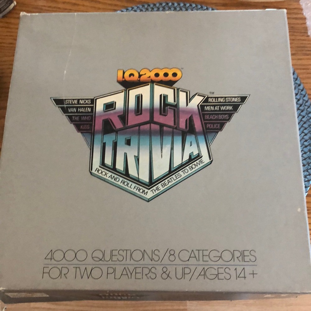1985,s Rock Trivia Board game cards are like new